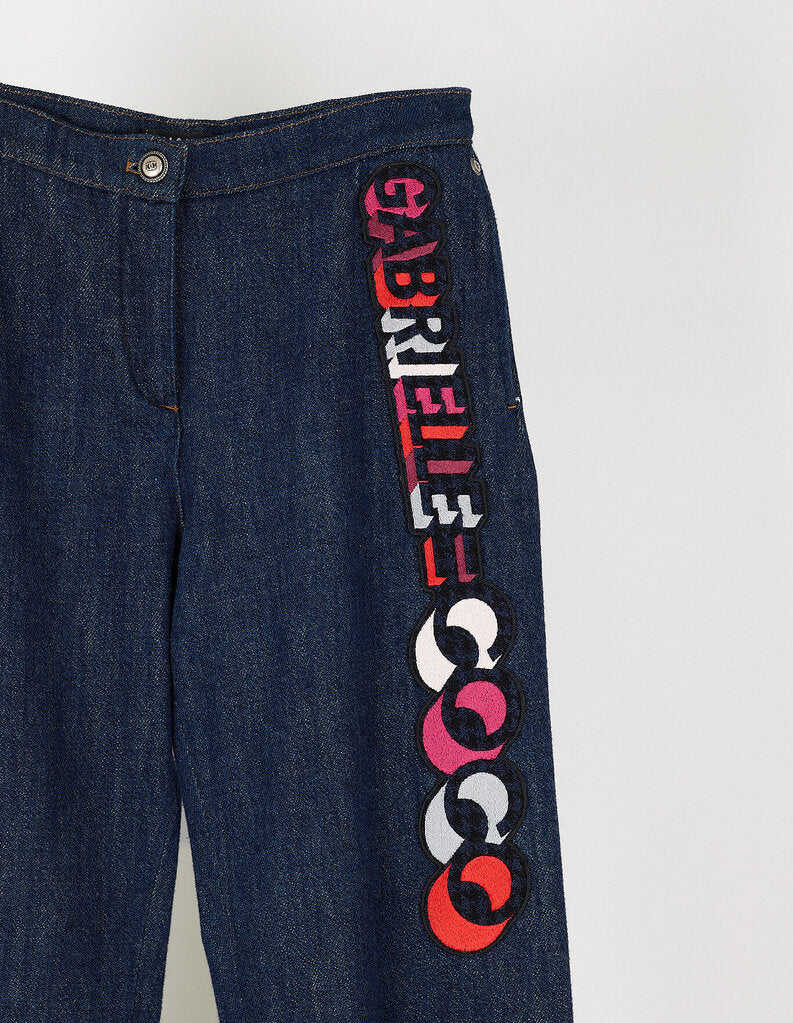 Chanel 2017 Dark Washed Wide Leg Jean