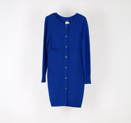 Chanel 2012 Blue Cashmere Midi Dress