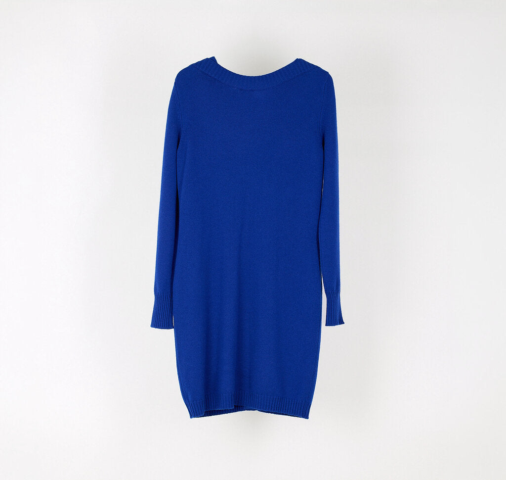 Chanel 2012 Blue Cashmere Midi Dress