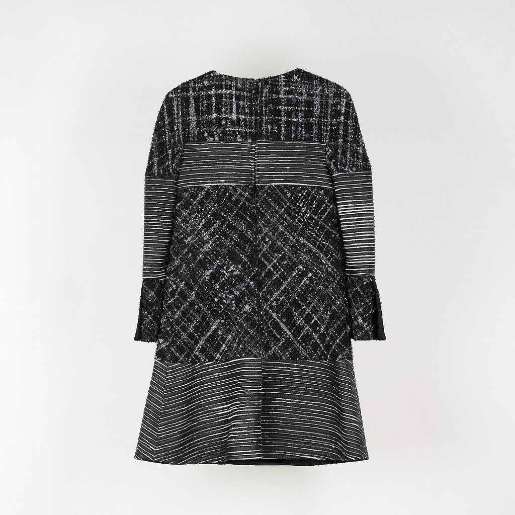 Chanel 2013 Runway Black & White Wool Tweed Dress