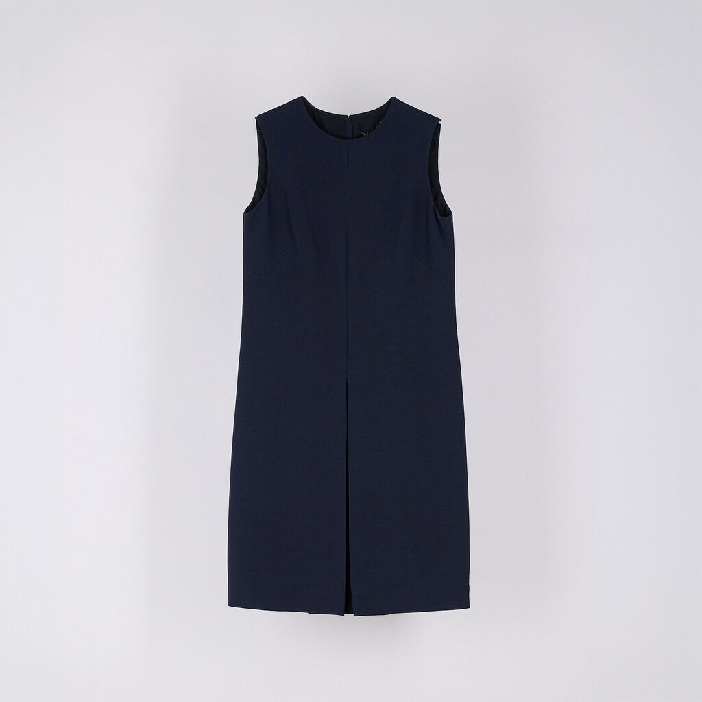 Loro Piana Navy Wool & Silk Mini Dress