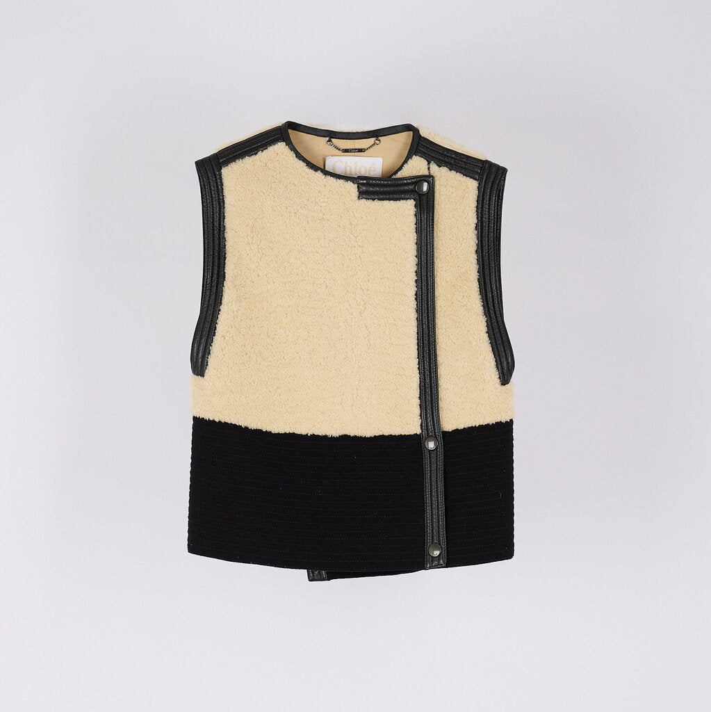 Chloe Leather Shearling Vest