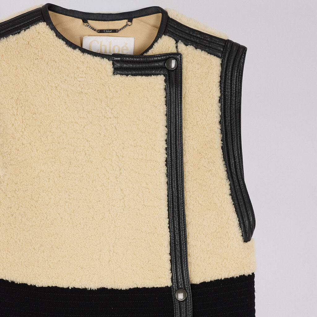 Chloe Leather Shearling Vest