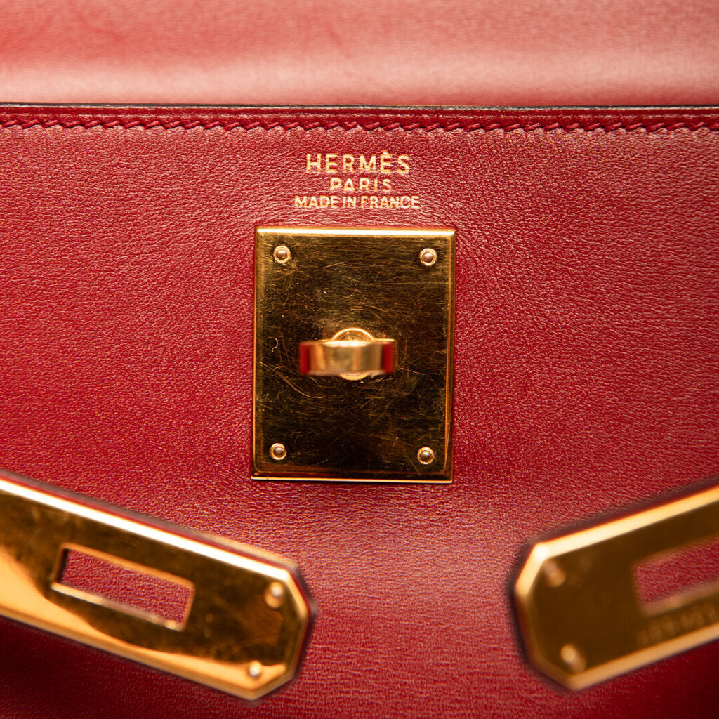 Hermes Roughe Box Calf H Kelly 32