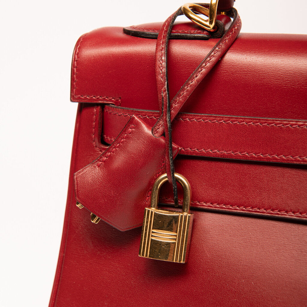 Hermes Roughe Box Calf H Kelly 32