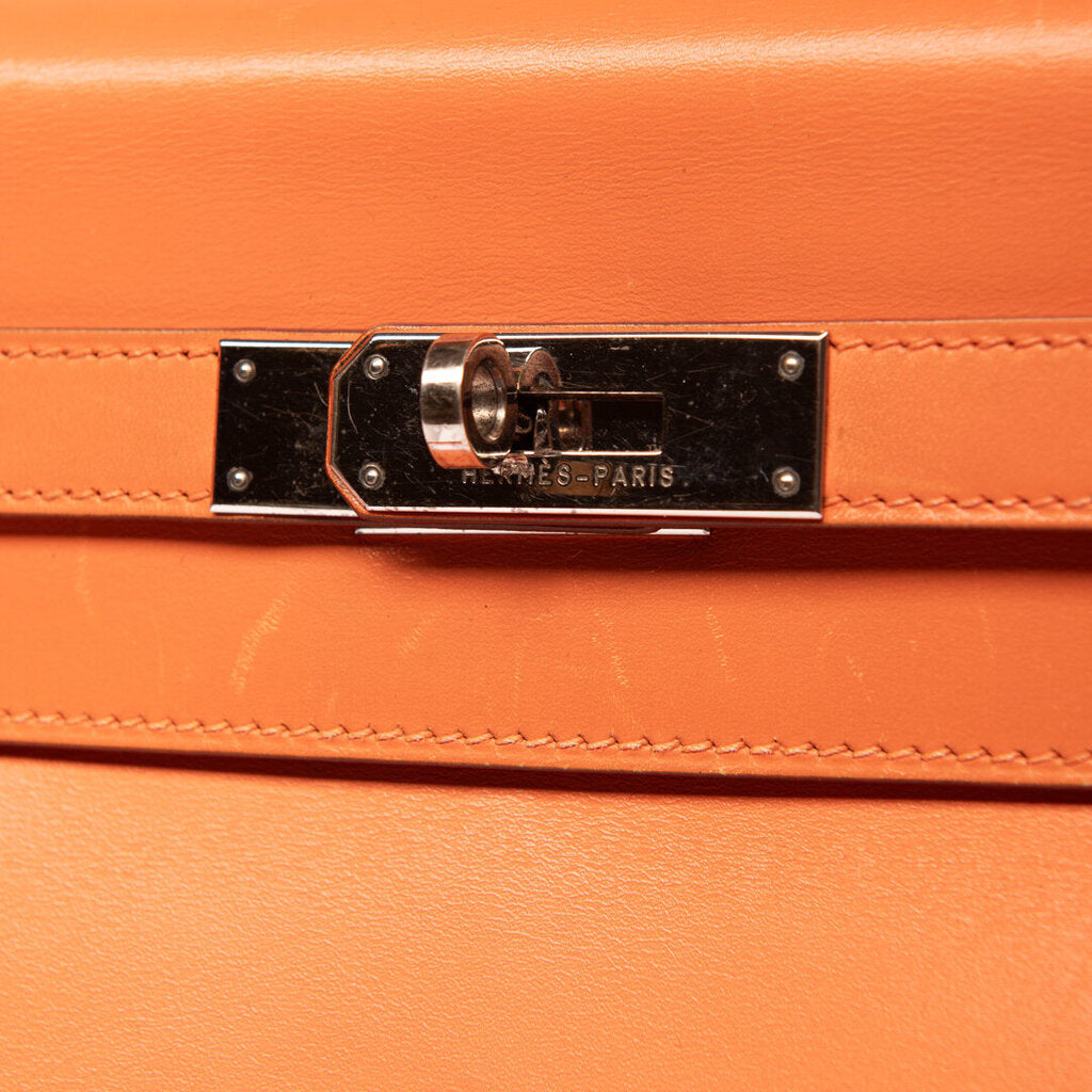 Hermes Orange Box Calf Kelly 35