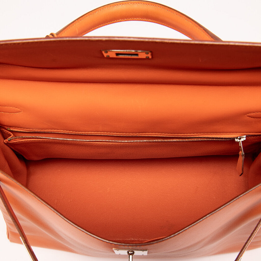 Hermes Orange Box Calf Kelly 35