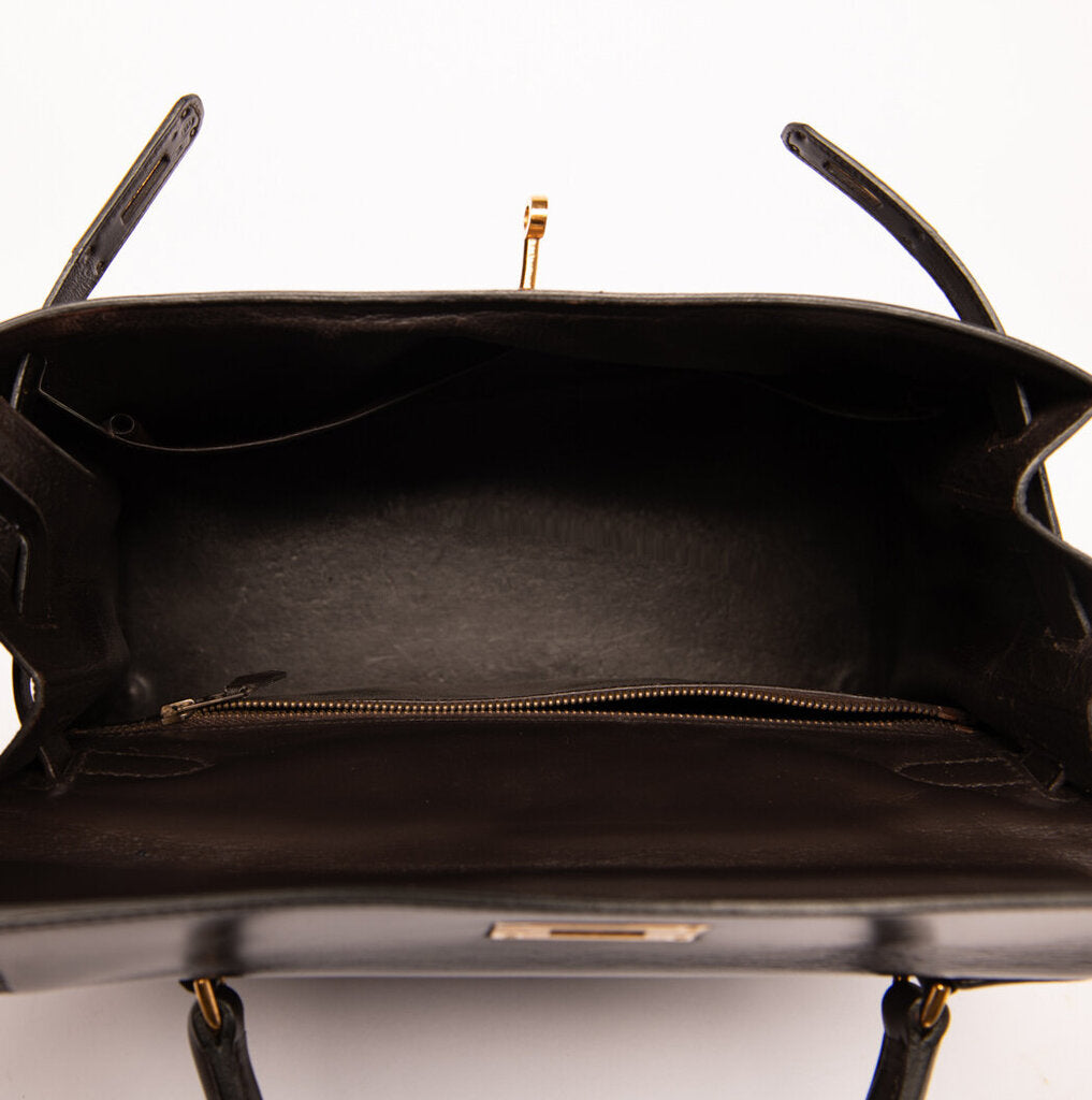 Hermes Chocolate Brown Box Calf Kelly (1983)