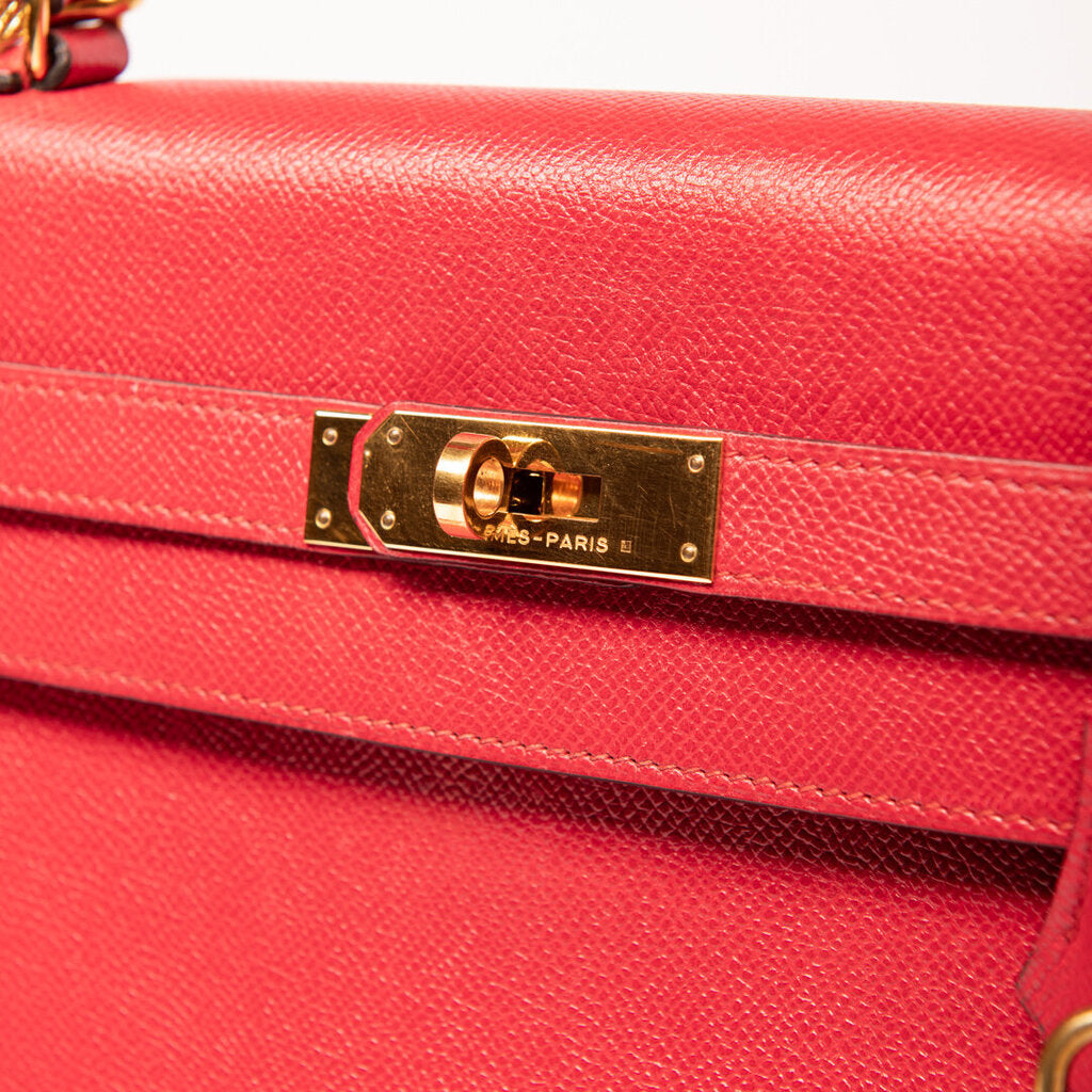 Hermes Red Gold Hardware Kelly 32 (1989)