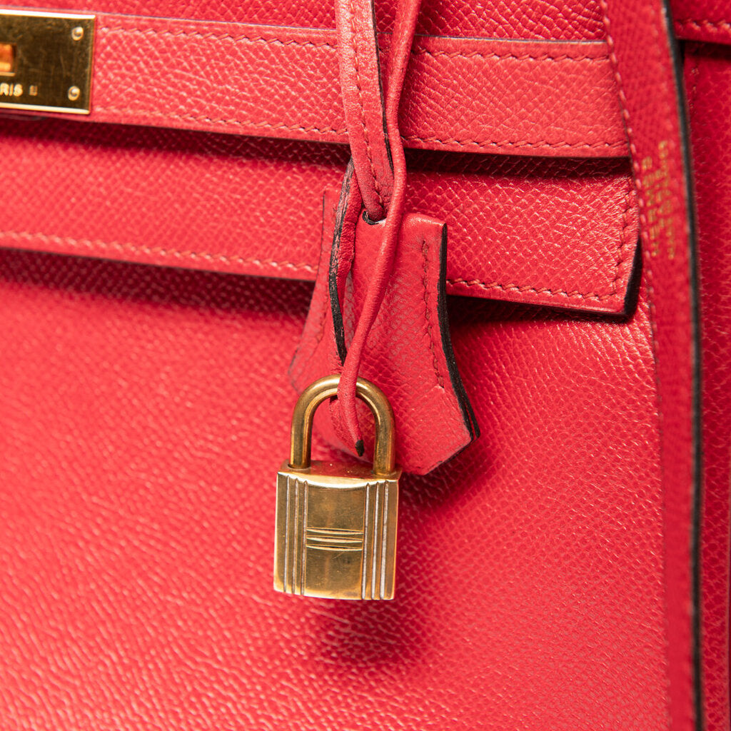 Hermes Red Gold Hardware Kelly 32 (1989)