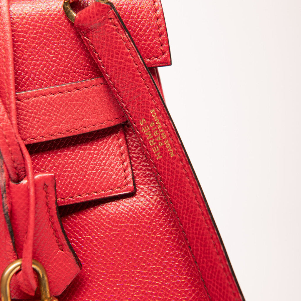 Hermes Red Gold Hardware Kelly 32 (1989)