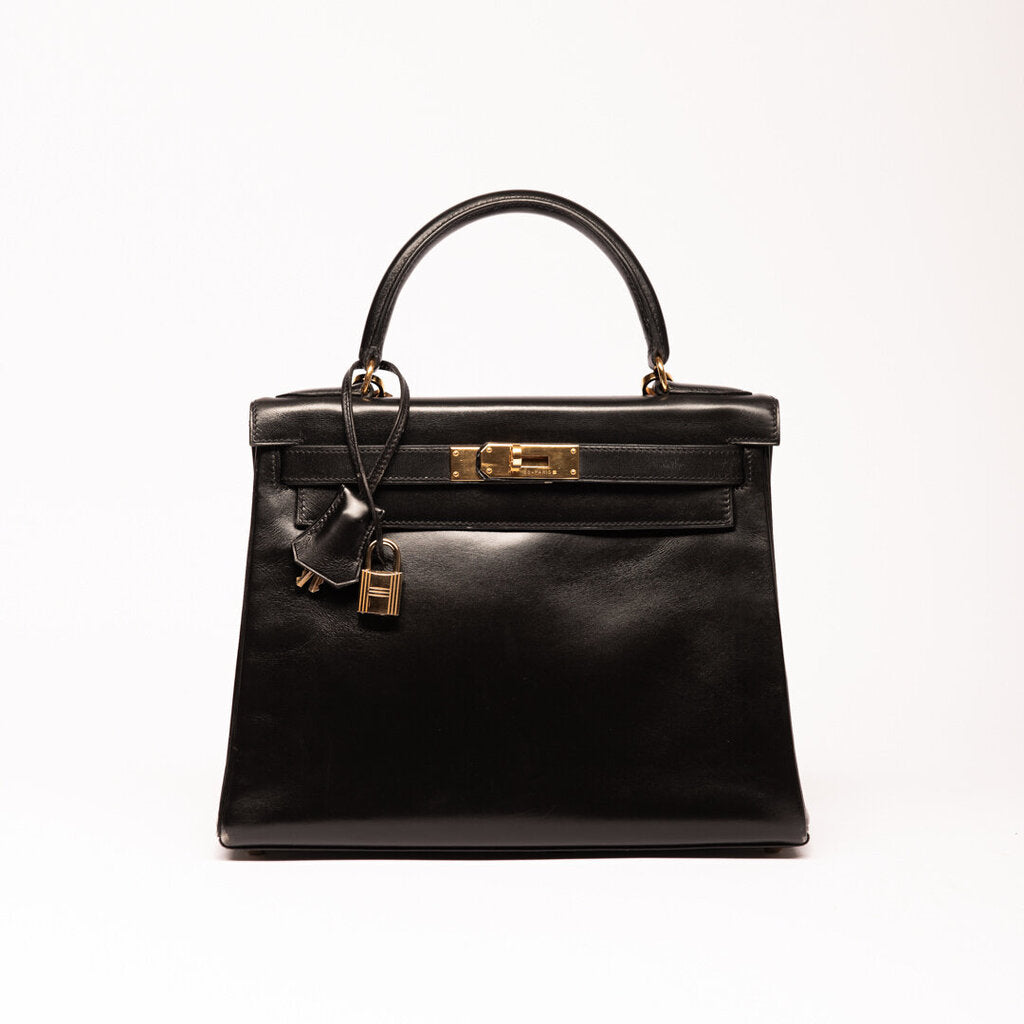 Hermes Black Box Calf Retourne Kelly 28 (1993)