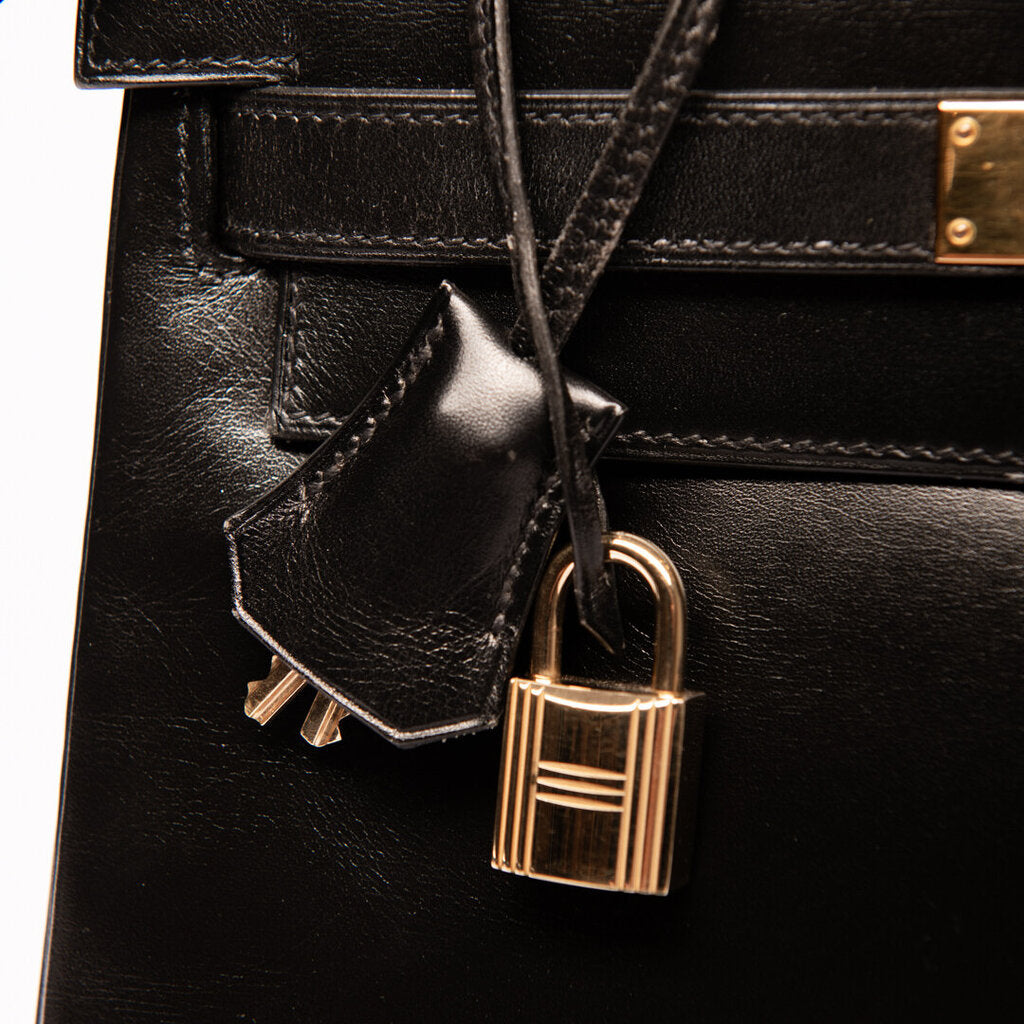 Hermes Black Box Calf Retourne Kelly 28 (1993)