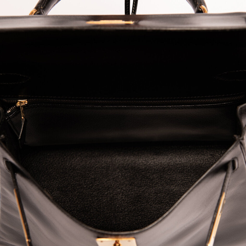 Hermes Black Box Calf Retourne Kelly 28 (1993)