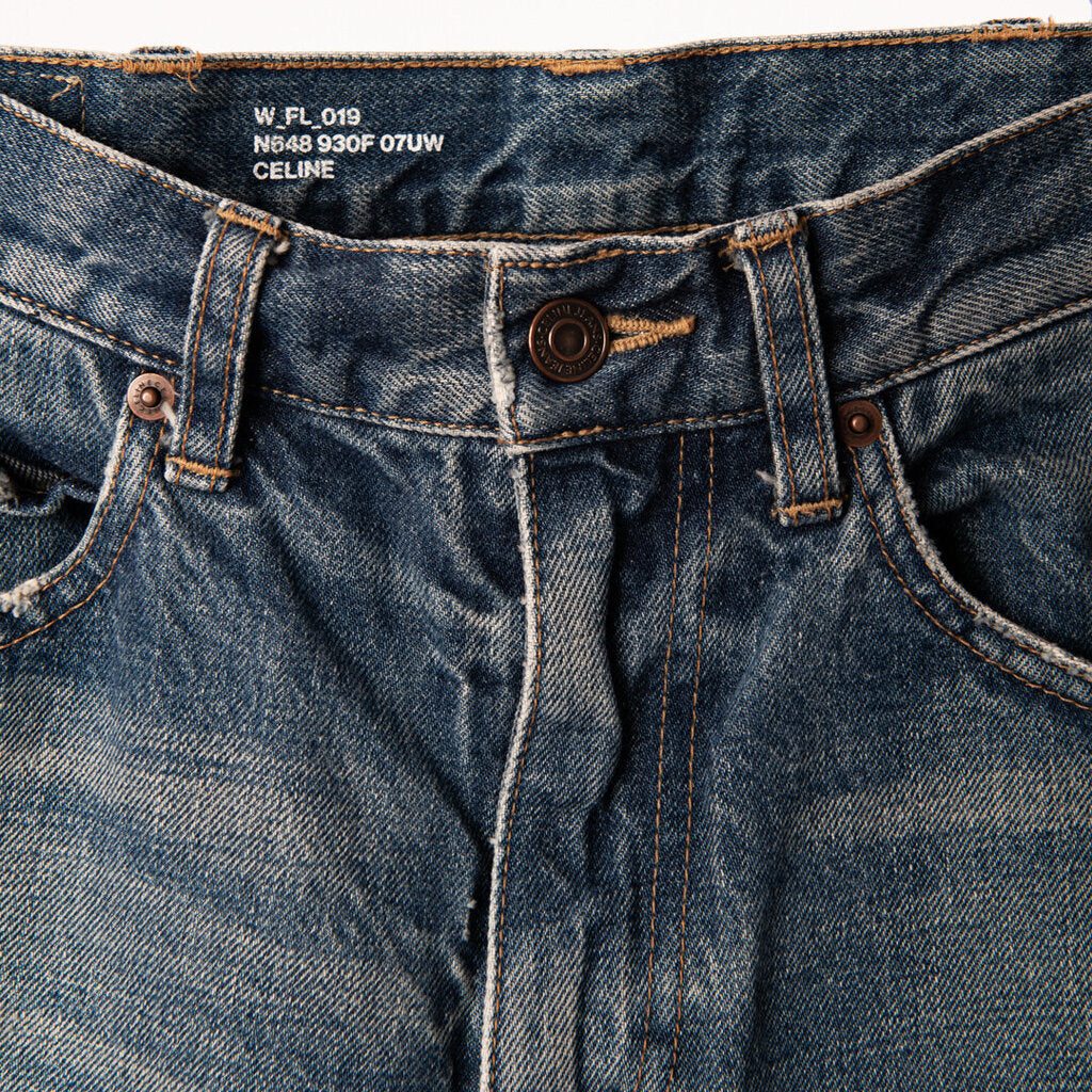 Celine Blue Washed Wide Leg Jean
