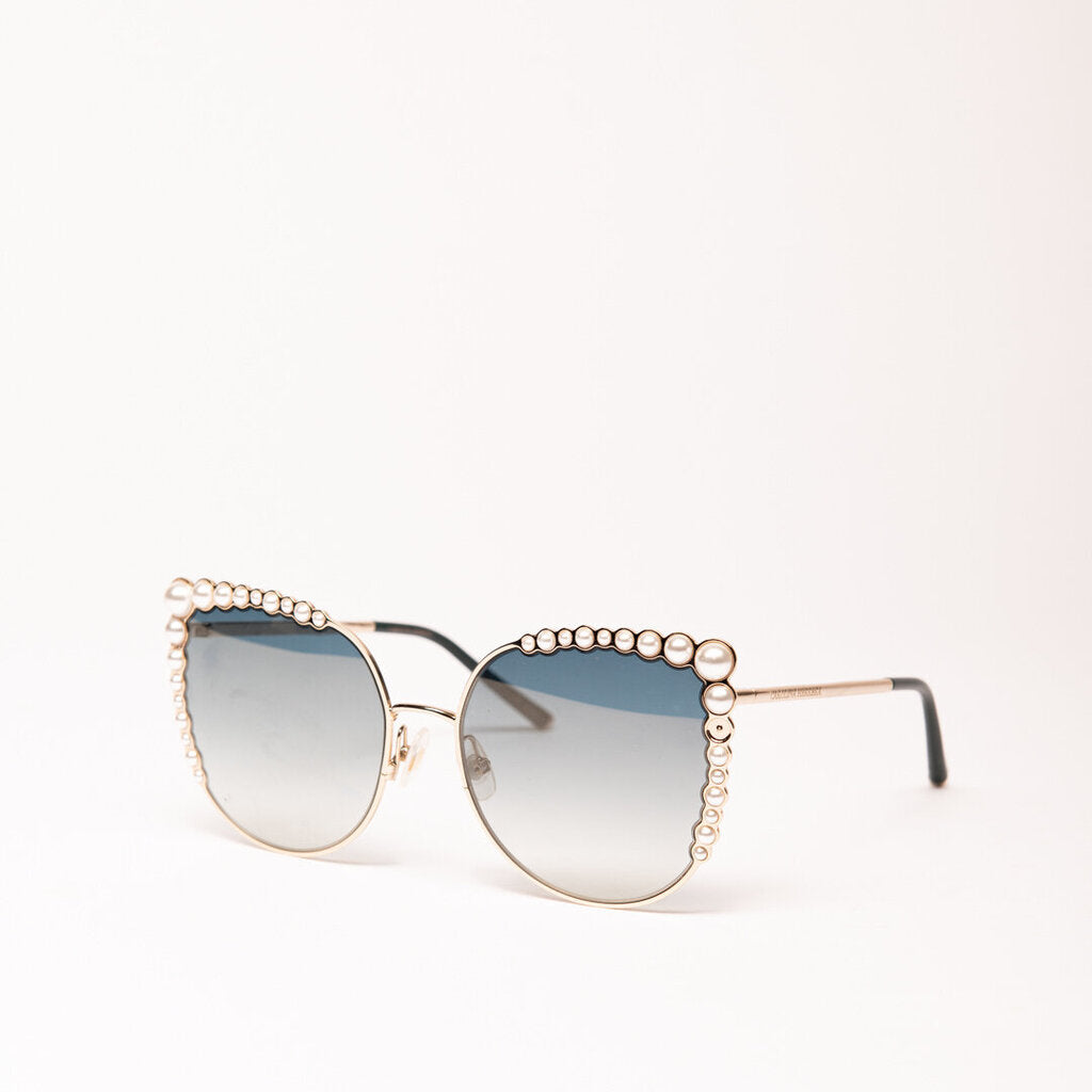 Carolina Herrera Gold Pearl Frame Sunglasses
