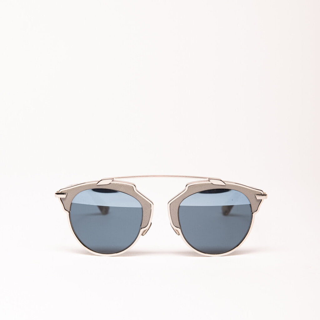 Christian Dior Silver Rim Circle Sunglasses