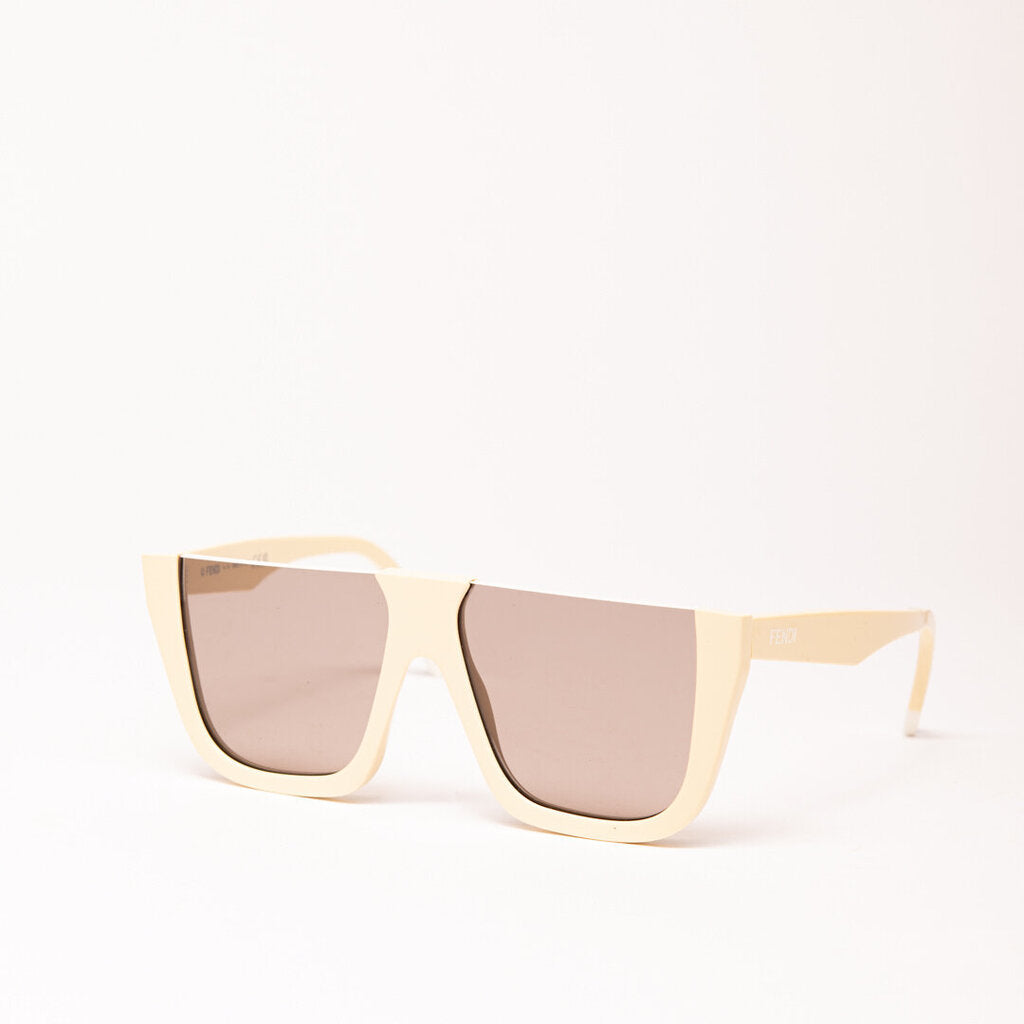 Fendi Yellow Flat Frame Sunglasses