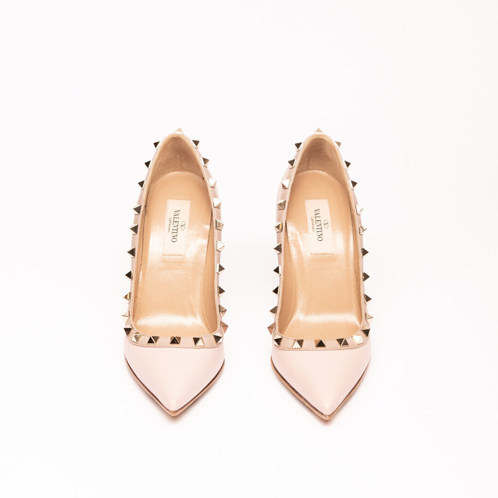 Valentino Pink Leather Rockstud Pump