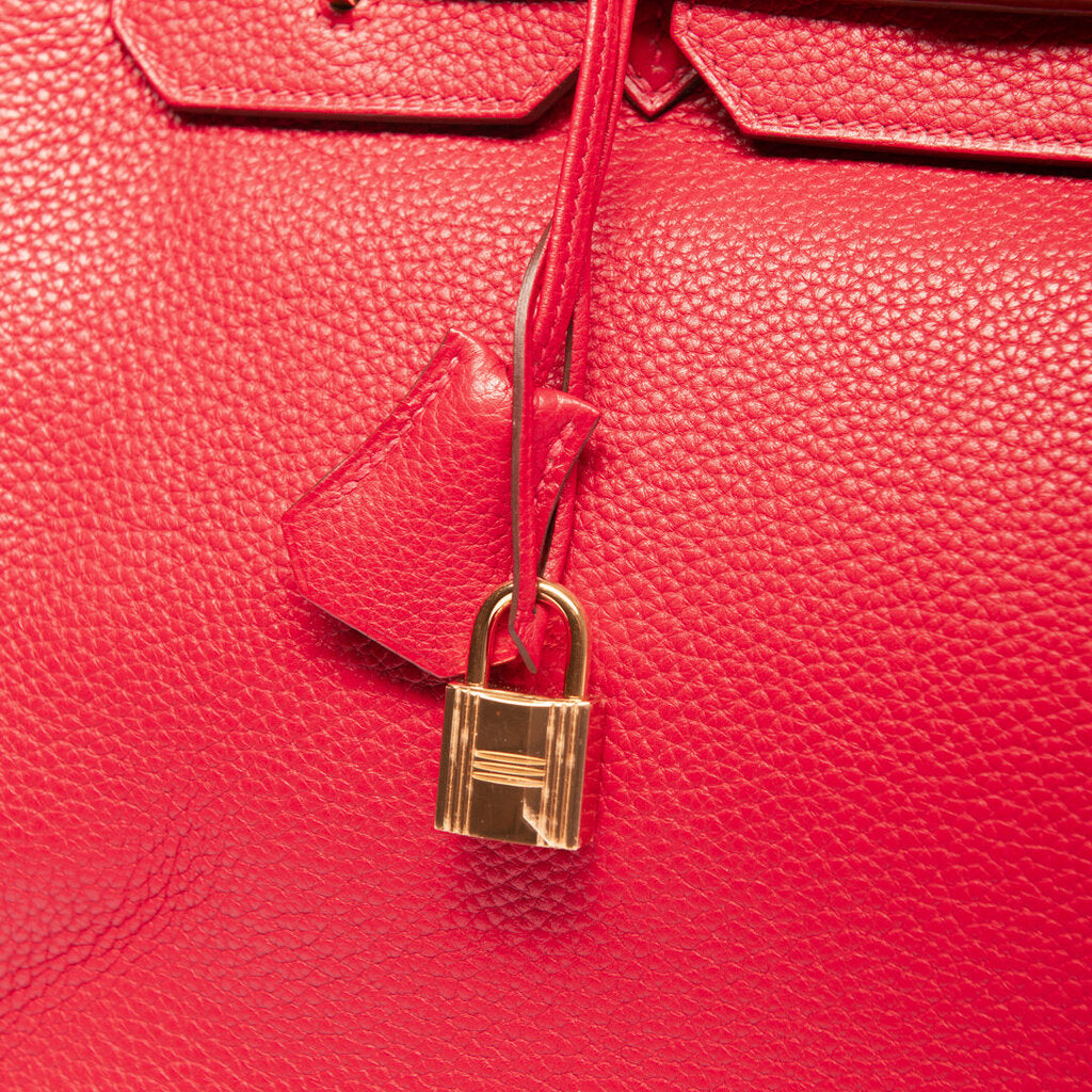 Hermes Red Birkin 35 With GHW