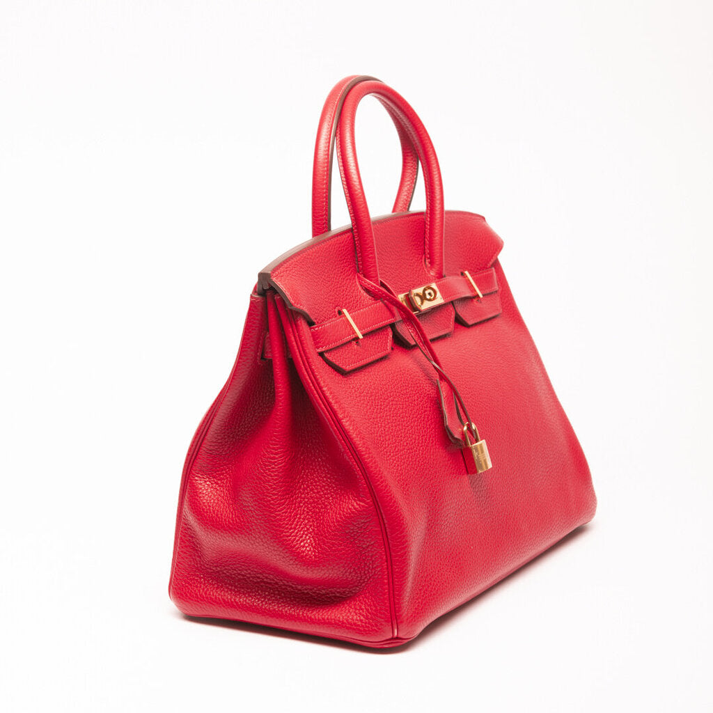 Hermes Red Birkin 35 With GHW