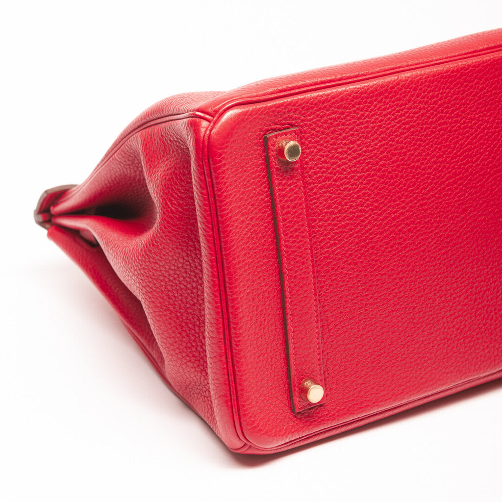 Hermes Red Birkin 35 With GHW