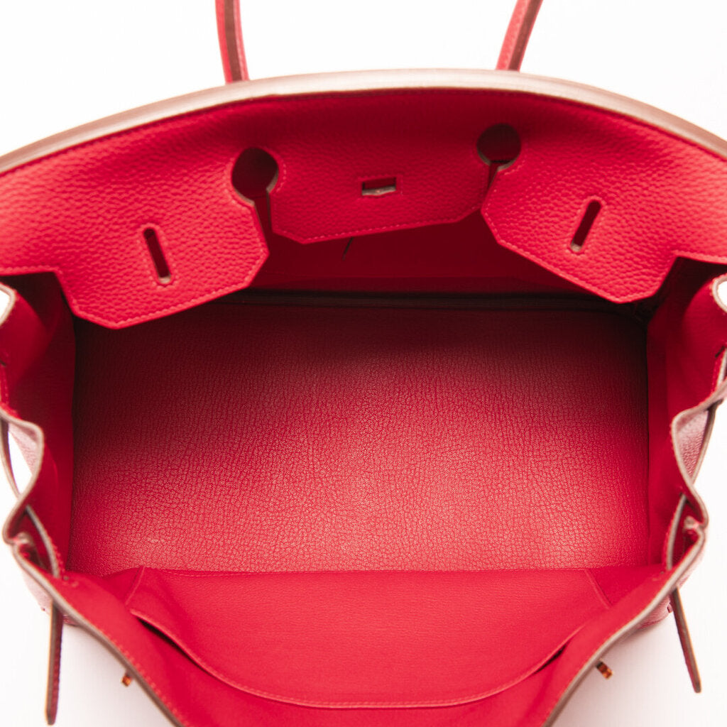 Hermes Red Birkin 35 With GHW