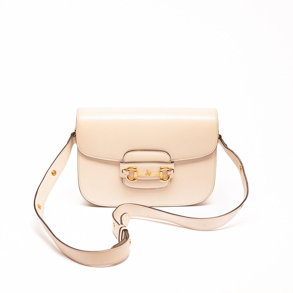 Gucci Cream Leather 1955 Horsebit Bag