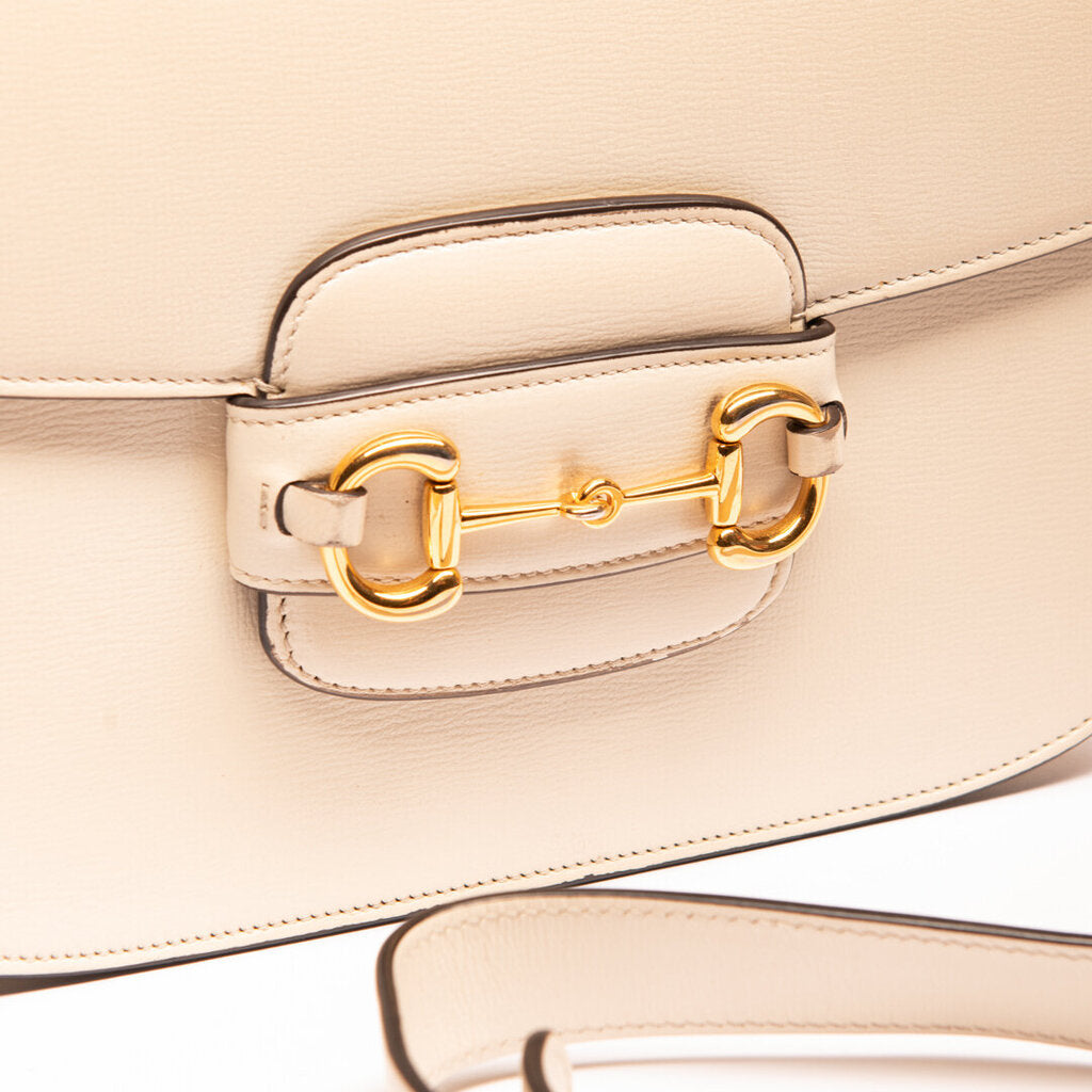 Gucci Cream Leather 1955 Horsebit Bag