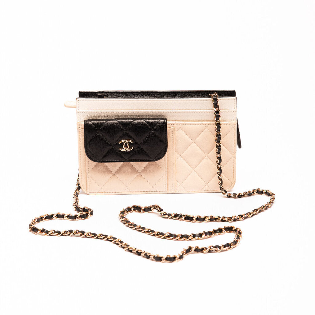 Chanel Cream & Black Crossbody Bag