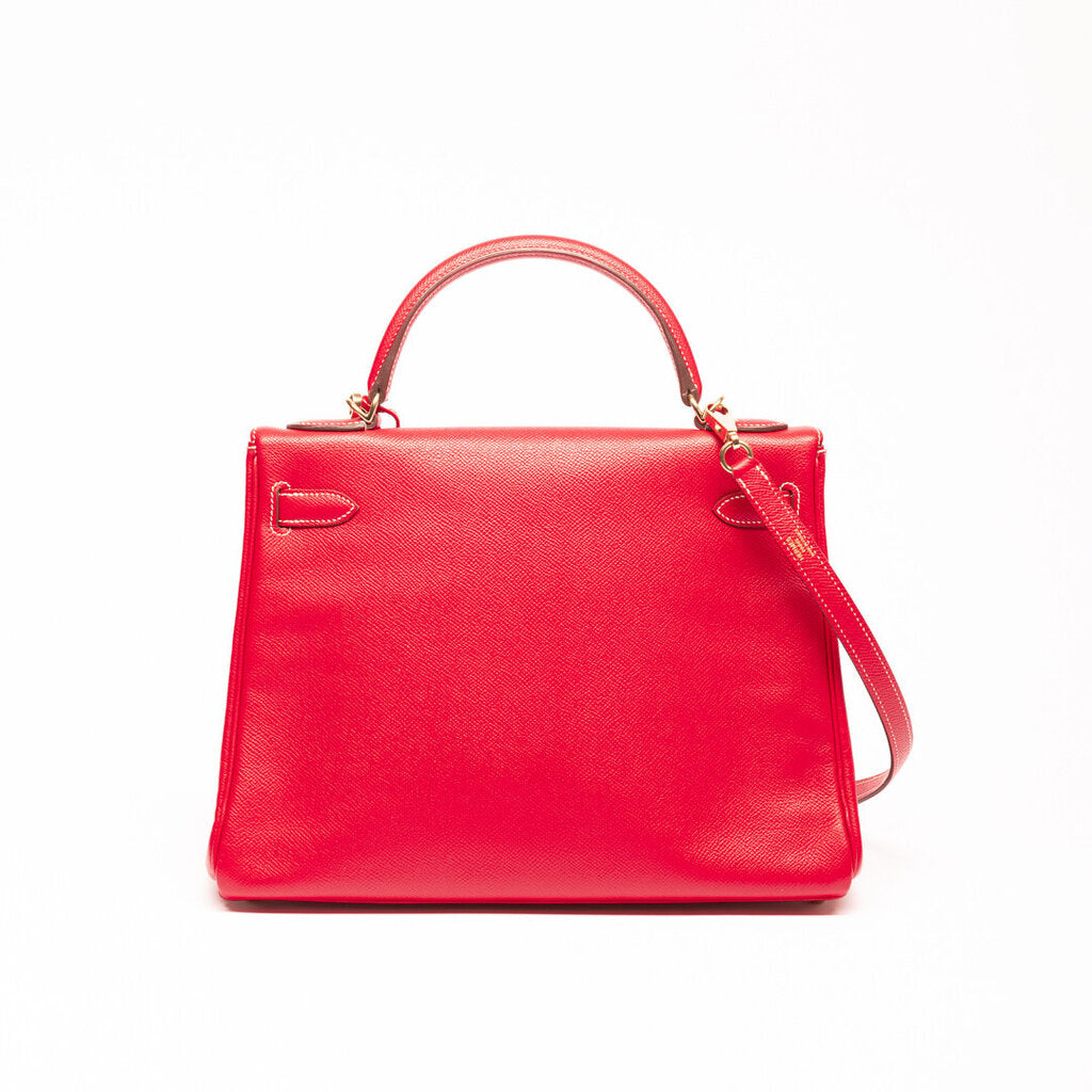 Hermes Red Kelly 32