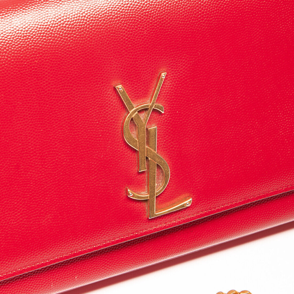 YSL Red Leather Kate Crossbody