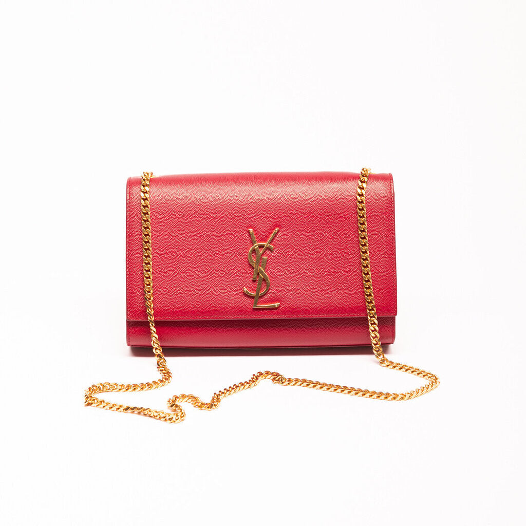 YSL Red Leather Kate Crossbody