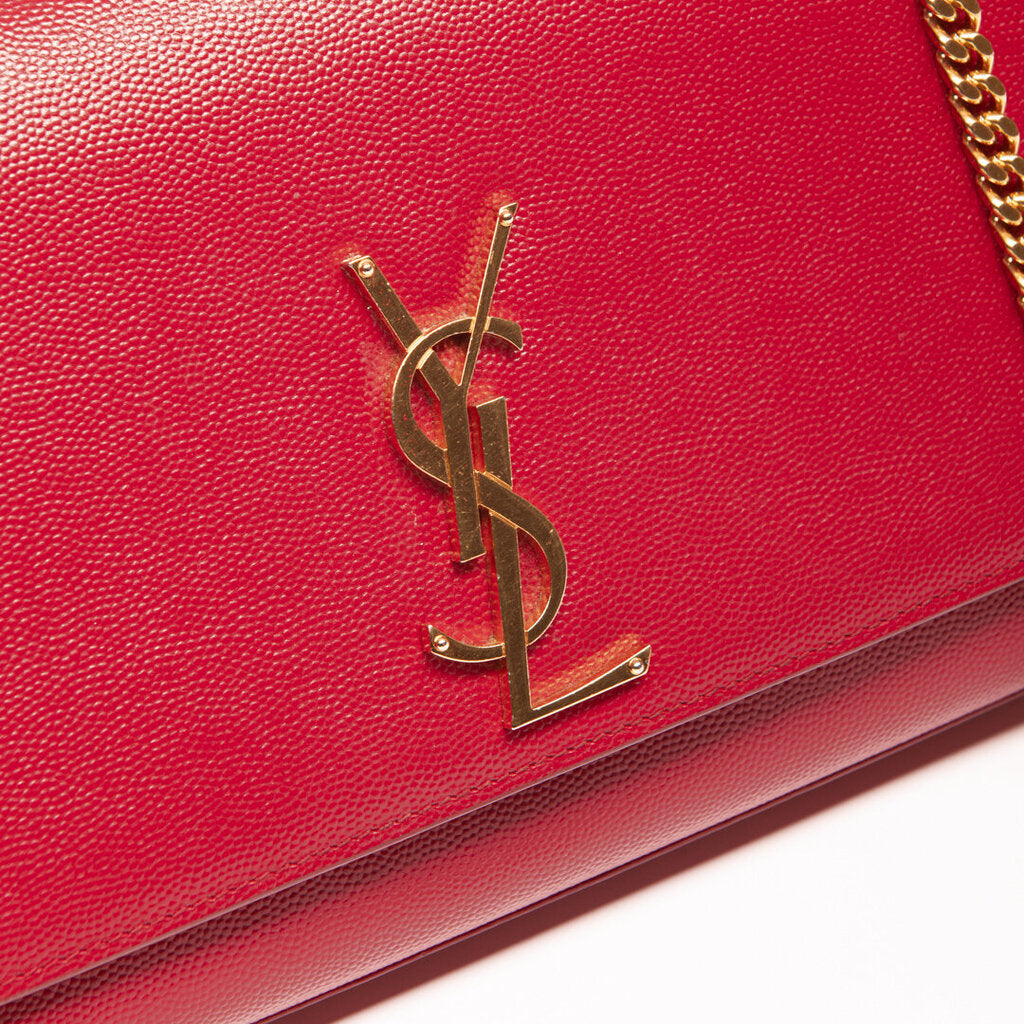 YSL Red Leather Kate Crossbody