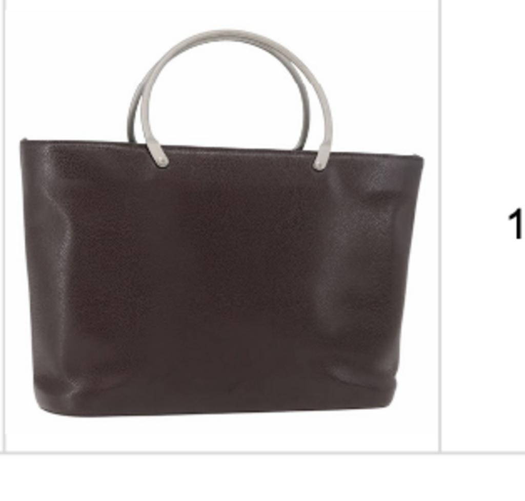 Brown Leather Top Handle Tote
