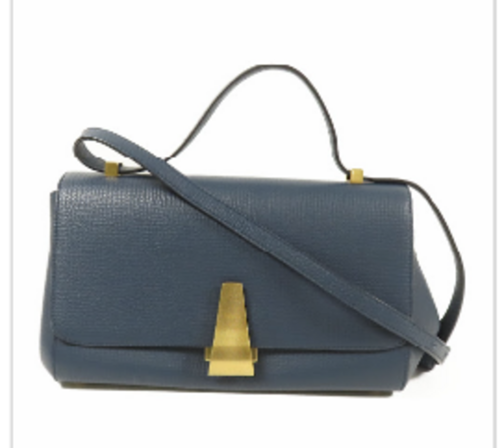 Green Smooth Leather Top Handle Bag