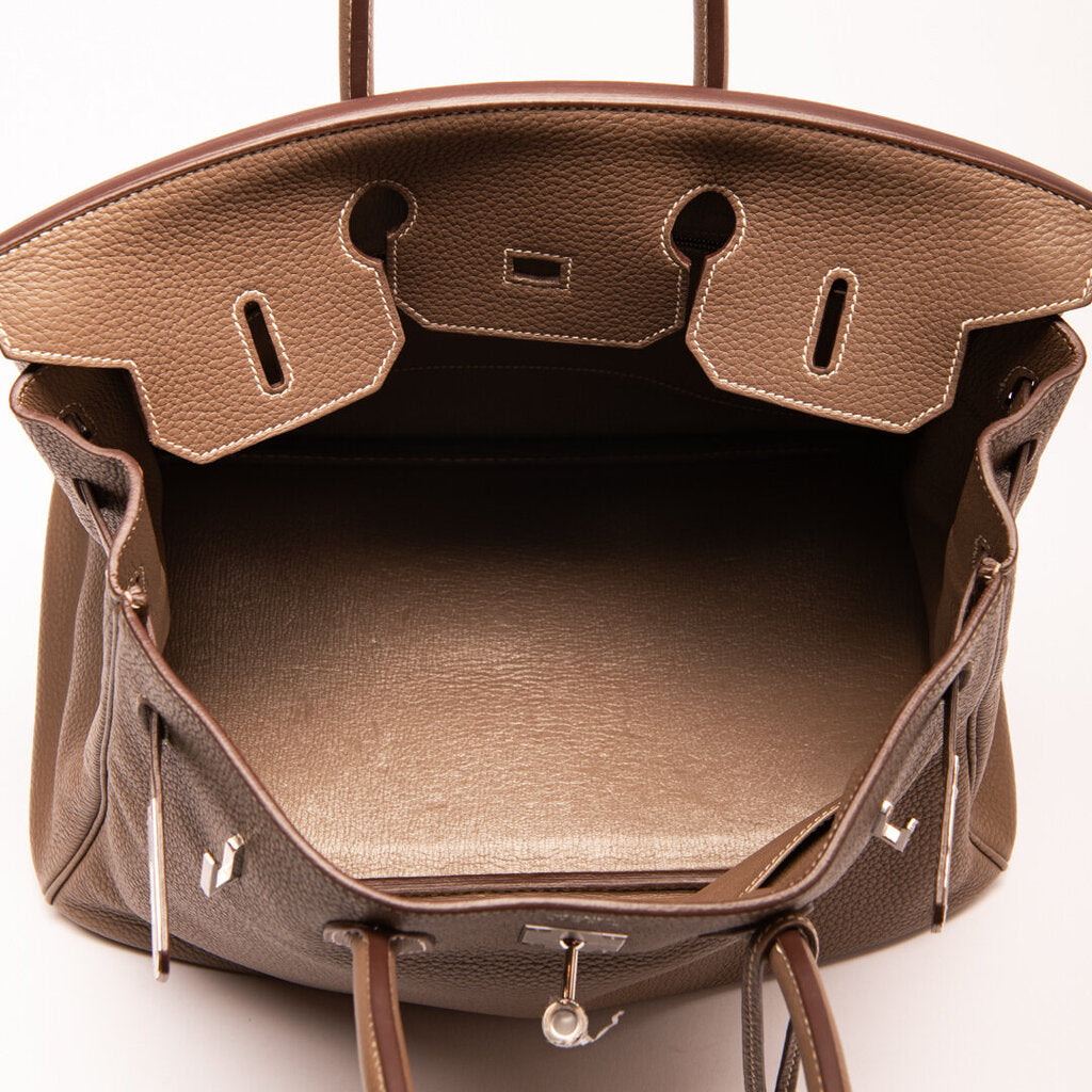 Hermes Clemence Etoupe Birkin 35 (2011)