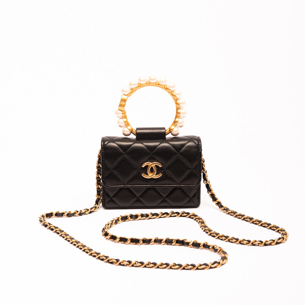 Chanel Black Pearl Crown Clutch (2021)