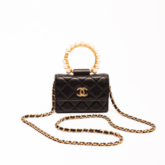 Chanel Black Pearl Crown Clutch (2021)