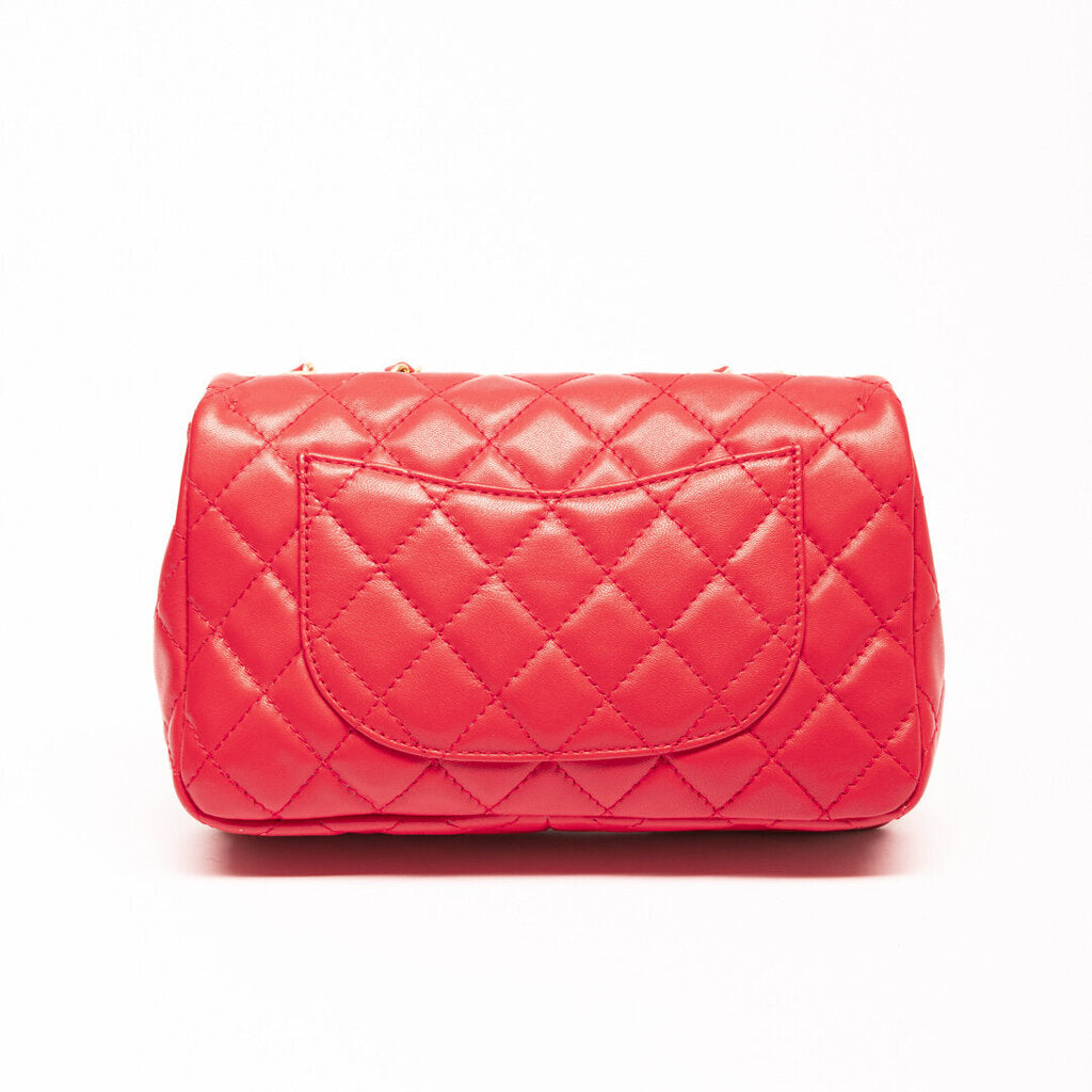 Chanel Red Pillow Flap With Gold Hardware