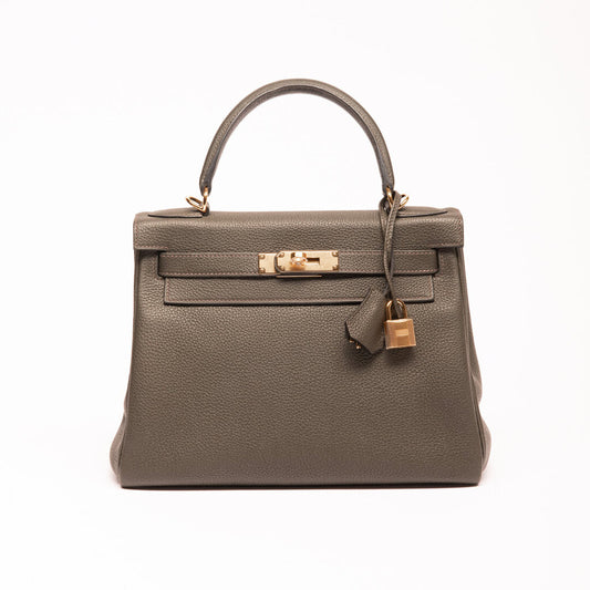 Hermes Vert Togo Kelly 28