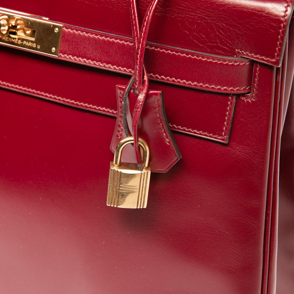 Hermes Rouge Box Calf Kelly 32