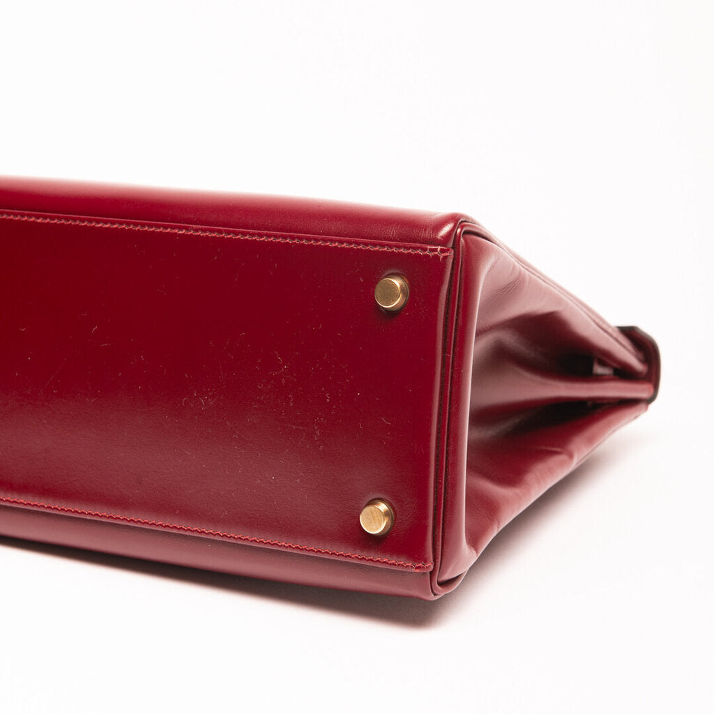 Hermes Rouge Box Calf Kelly 32