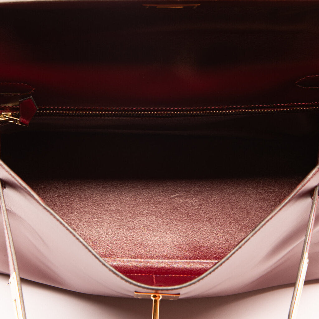 Hermes Rouge Box Calf Kelly 32
