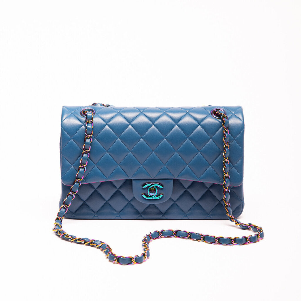 Chanel Blue Rainbow Medium Classic Double Flap (2021)