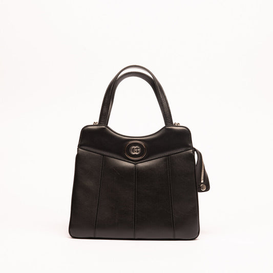Gucci Black Leather Petit 2 Way Bag