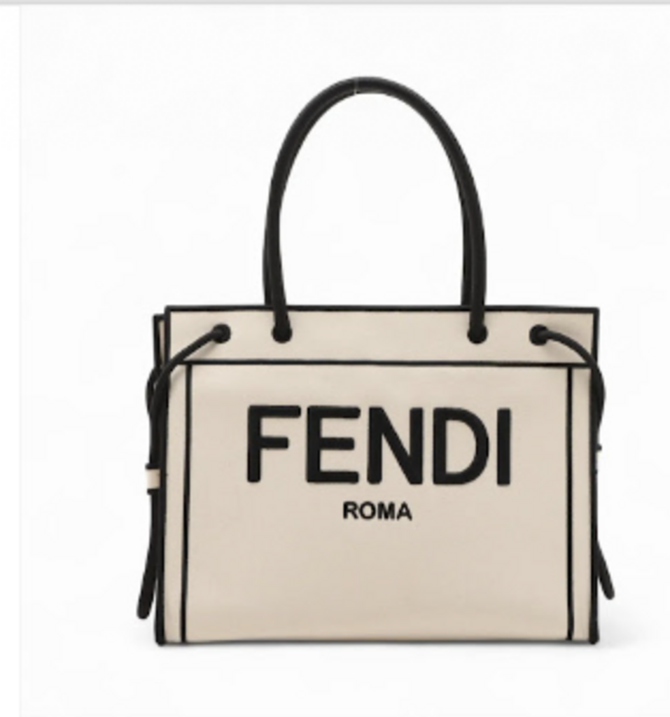 Tan & Black Logo Canvas Tote