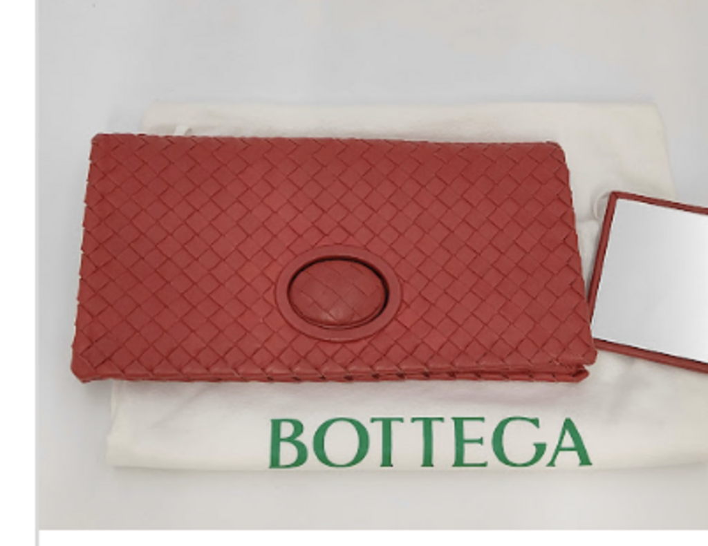 Red Intrecciato Clutch