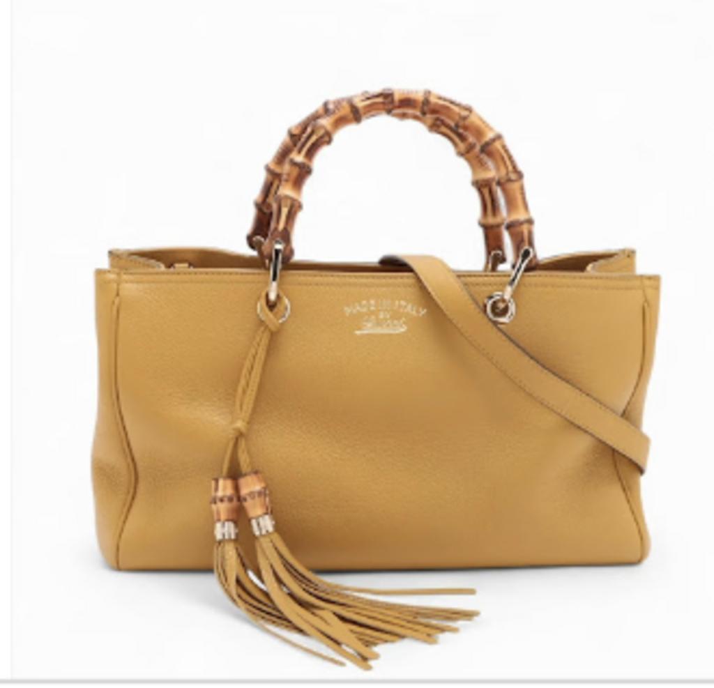 Mustard Yellow Bamboo Shopper Bag