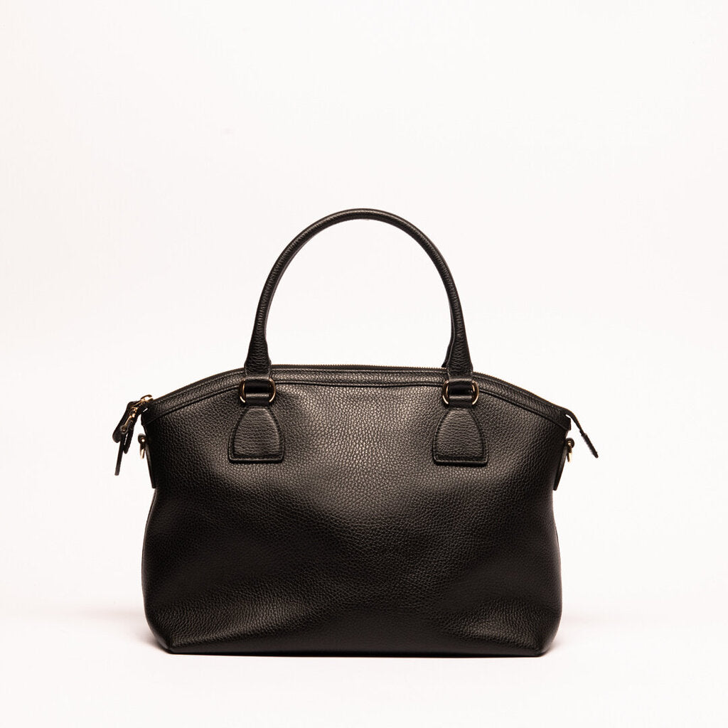 Gucci Black Grained Calfskin 2 Way Bag